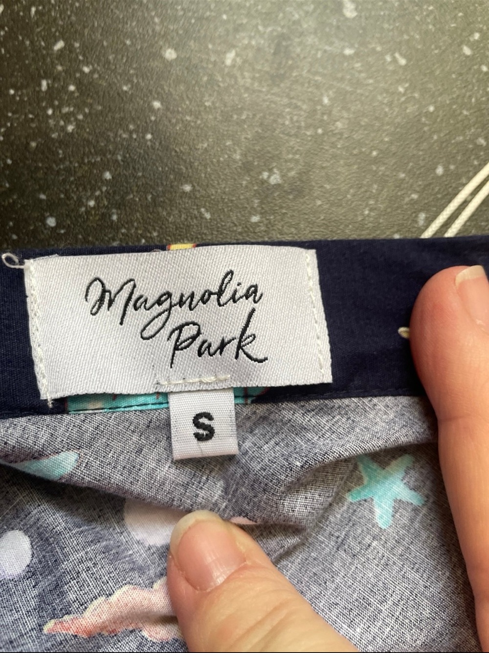 magnolia Park seashell and starfish print retro a line swing skirt small - Picture 2 of 2